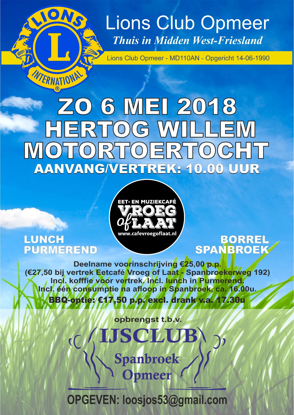 Motortoertocht IJsclub Spanbroek Opmeer 2018